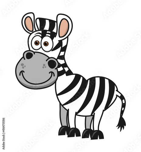 a smiling and cheerful African zebra taking a beautiful pose to be photographed