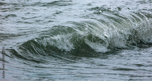 Fototapeta Naklejka Na Ścianę i Meble -  Wave in the sea with splashing water.