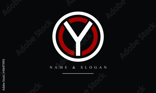OY, YO, O, Y abstract letters logo monogram