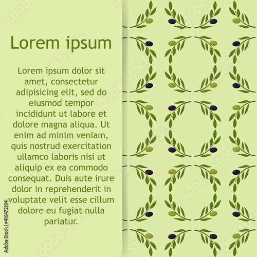 Seamless background with olive leaves. Ideal for printing on fabric or paper.