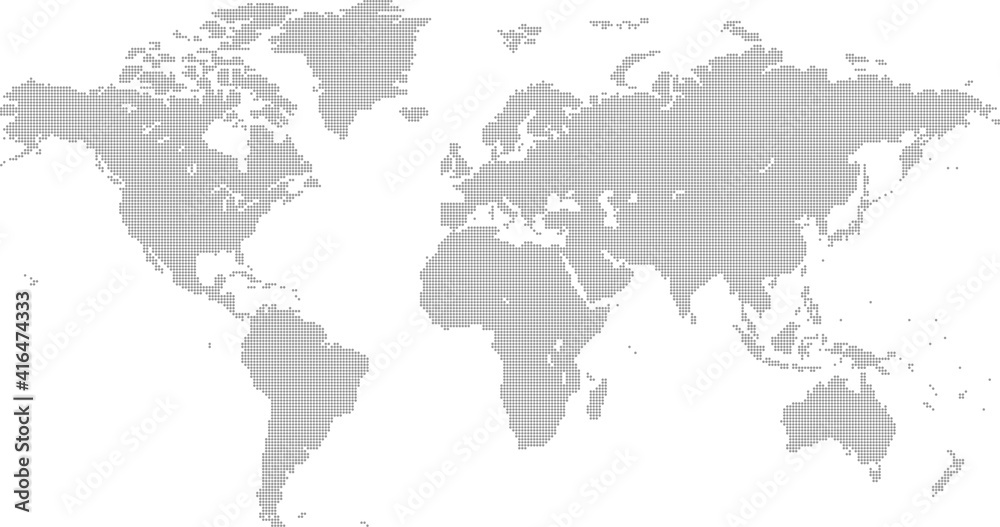 Obraz ドット世界地図素材