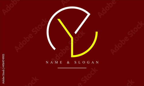 OY, YO, O, Y abstract letters logo monogram