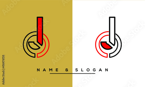 JO, OJ, J, O  Abstract Letters Logo Monogram