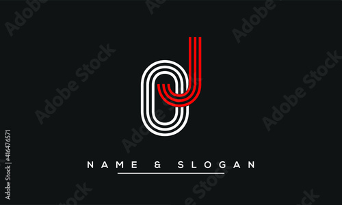 JO, OJ, J, O  Abstract Letters Logo Monogram