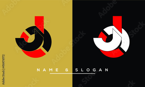 JO, OJ, J, O  Abstract Letters Logo Monogram