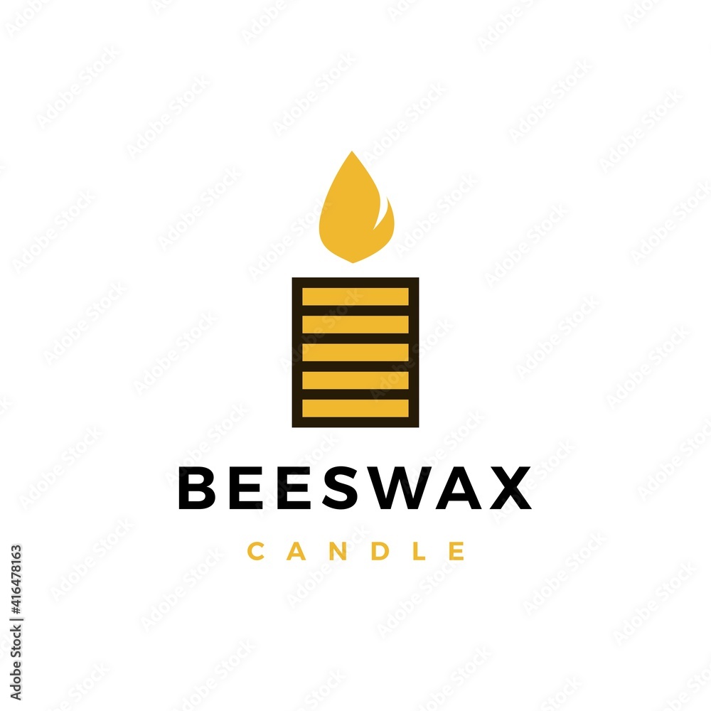 beeswax candle bee honey wax logo vector icon illustration beeswax candle bee honey wax logo vector icon illustration