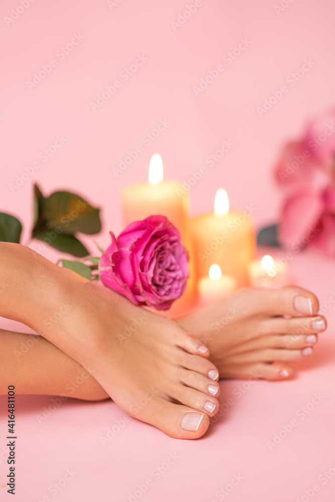Perfect done pedicure in spa saloon.