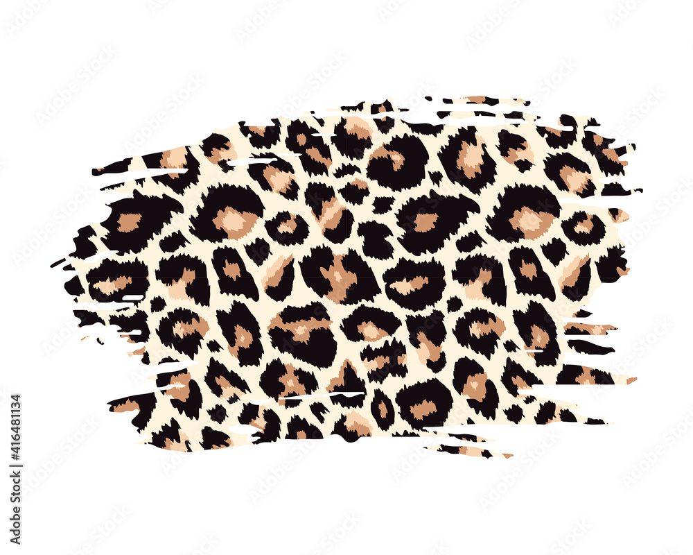 Premium Vector  Leopard print textured hand drawn brush stroke