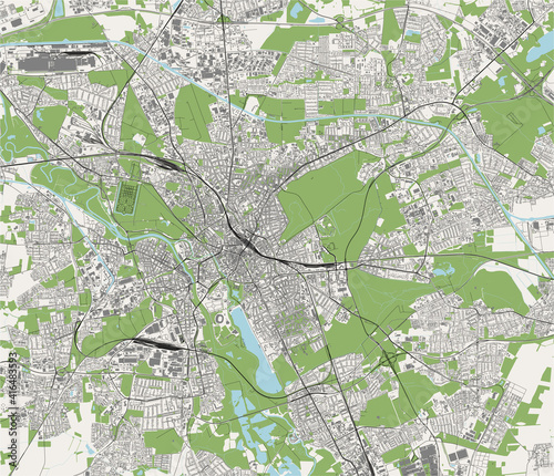 map of the city of Hanover, Germany
