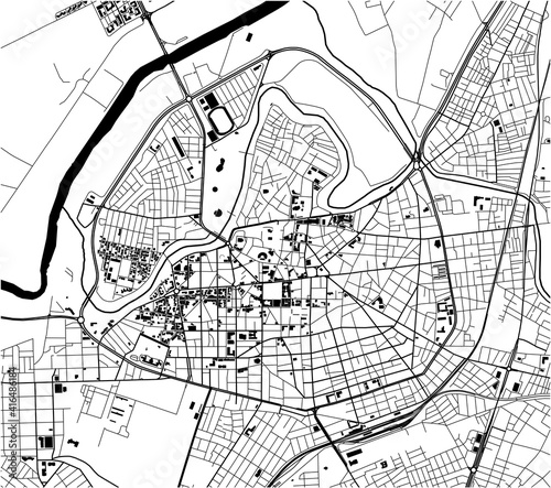 map of the city of Larissa, Greece photo