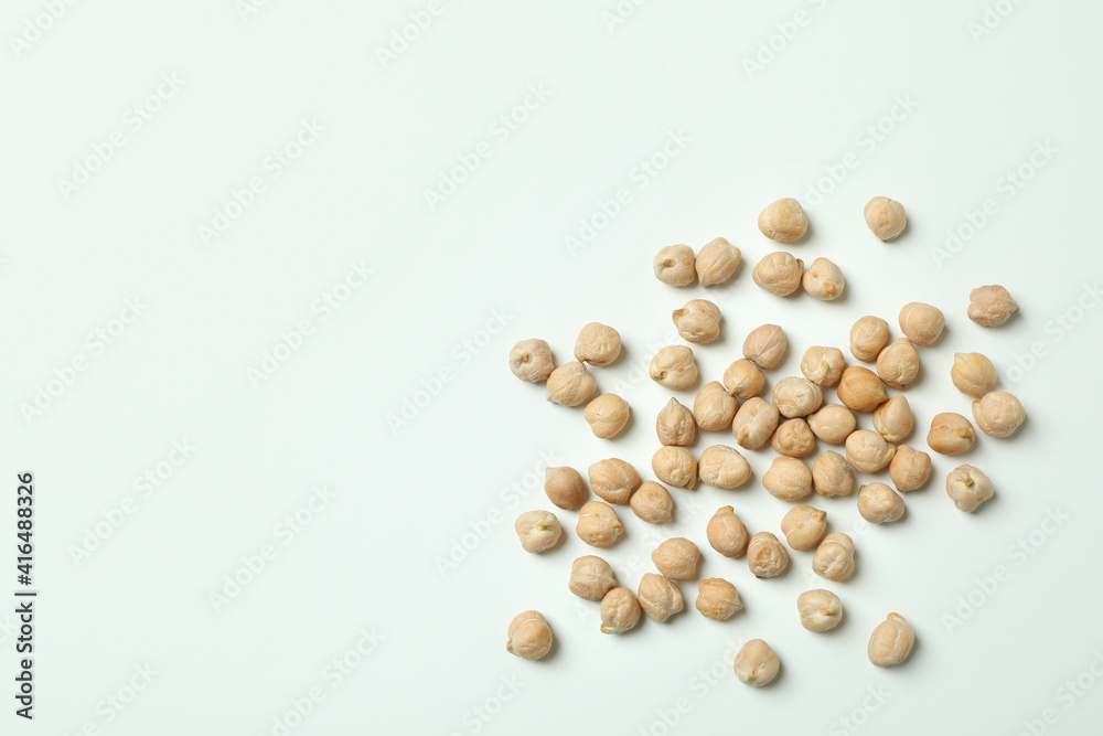 Group of fresh chickpea on white background Group of fresh chickpea on white background