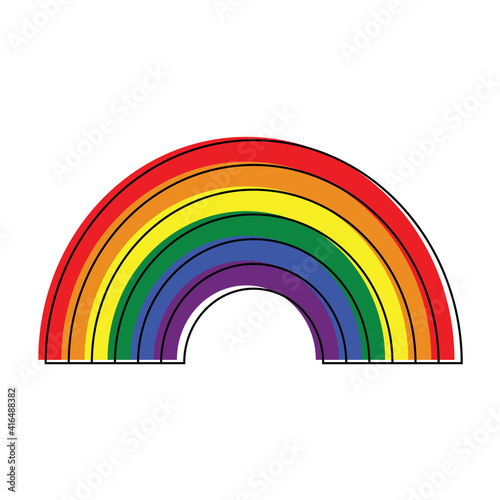 Rainbow  icon Gay vector or LGBT,  rainbow  pride symbol.