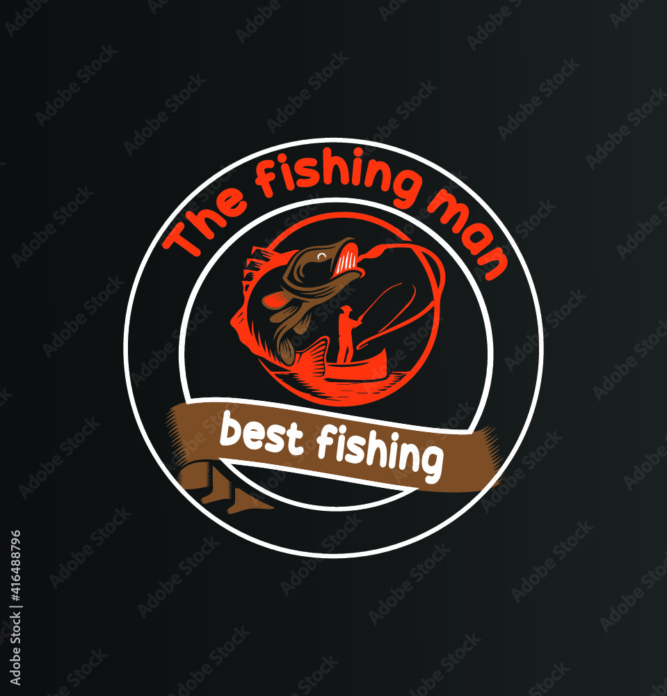 Fishing Vector logo for T Shirt Design