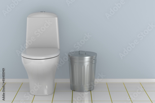 Toilet bowl into water clos...