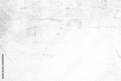 White Grunge Concrete Wall Texture for Background with Copy Space for Text.