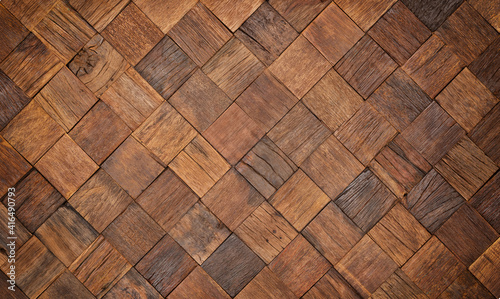 mosaic wood texture wall pa...