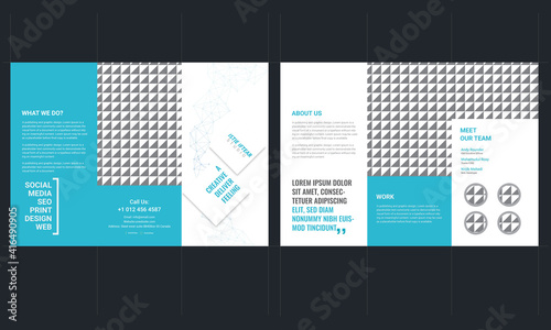 Modern Clean Tri-Fold Brochure Template I Print Design  (ID: 416490905)