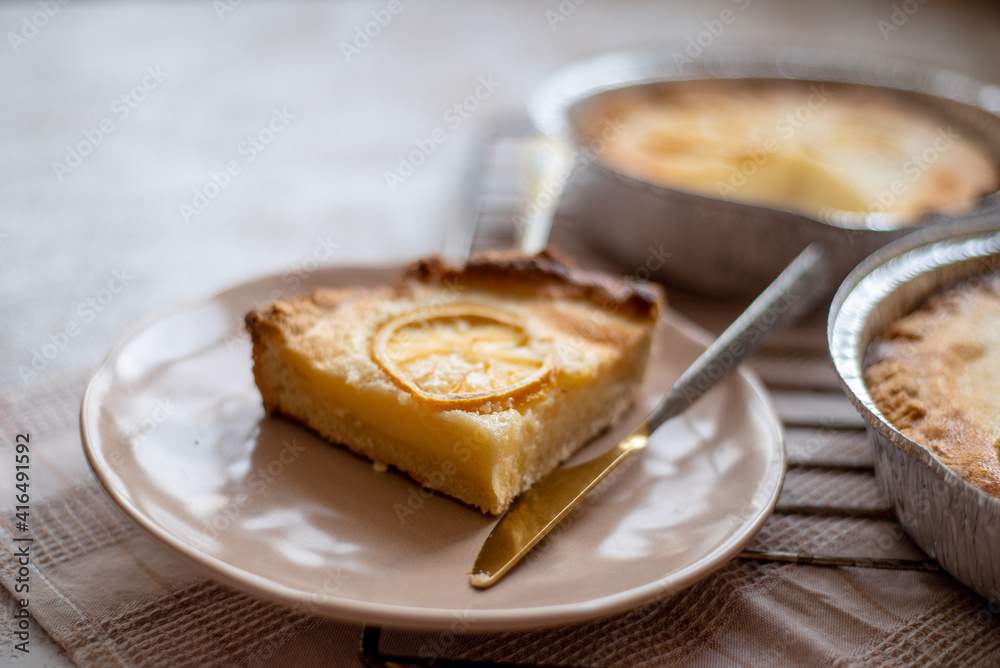 lemon cake, fresh homemade cakes in the form of a light background lemon cake, fresh homemade cakes in the form of a light background