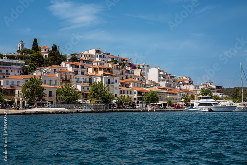 The port on the Greek island of Skiathos, Greece.