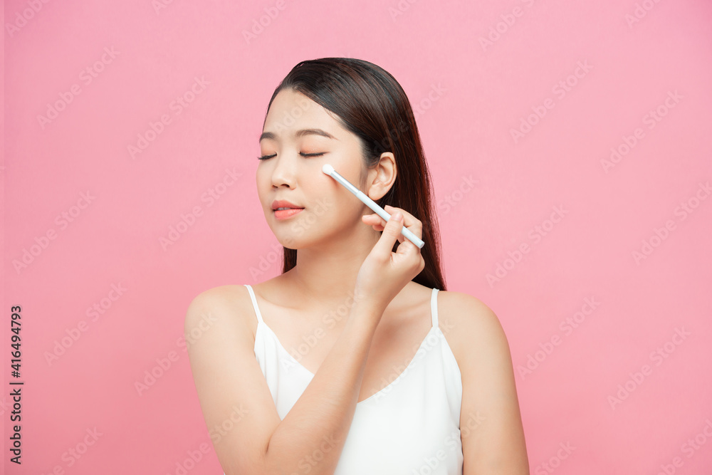 attractive woman in beauty salon make up brown eyeshadow professional attractive woman in beauty salon make up brown eyeshadow professional