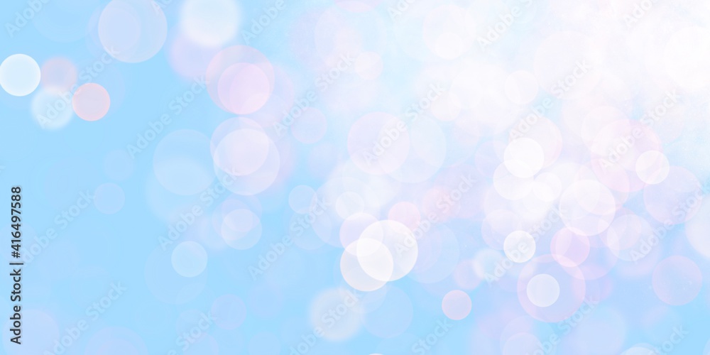 Sfondo azzurro con bokeh magico 