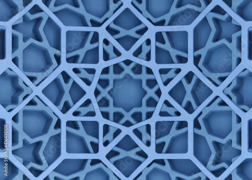Layered Islamic Geometric Pattern Background