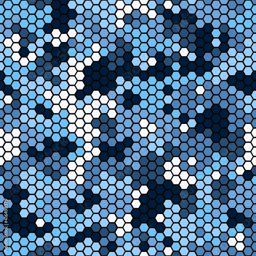 Seamless hex digital air force spot camo texture for army or hunting textile