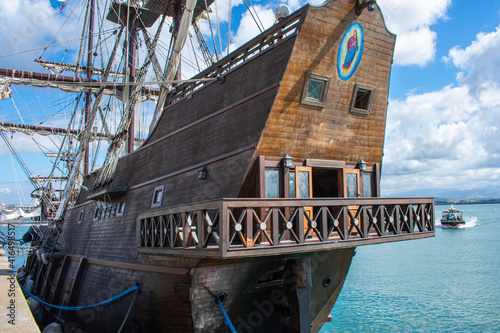 stern of 16th century Spanish galleon