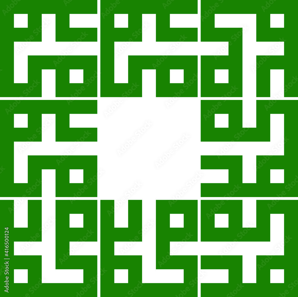 Prophet Muhammad's name in an Artistic Kufi calligraphy