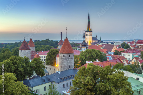 View of Walls of Tallinn, Estonia