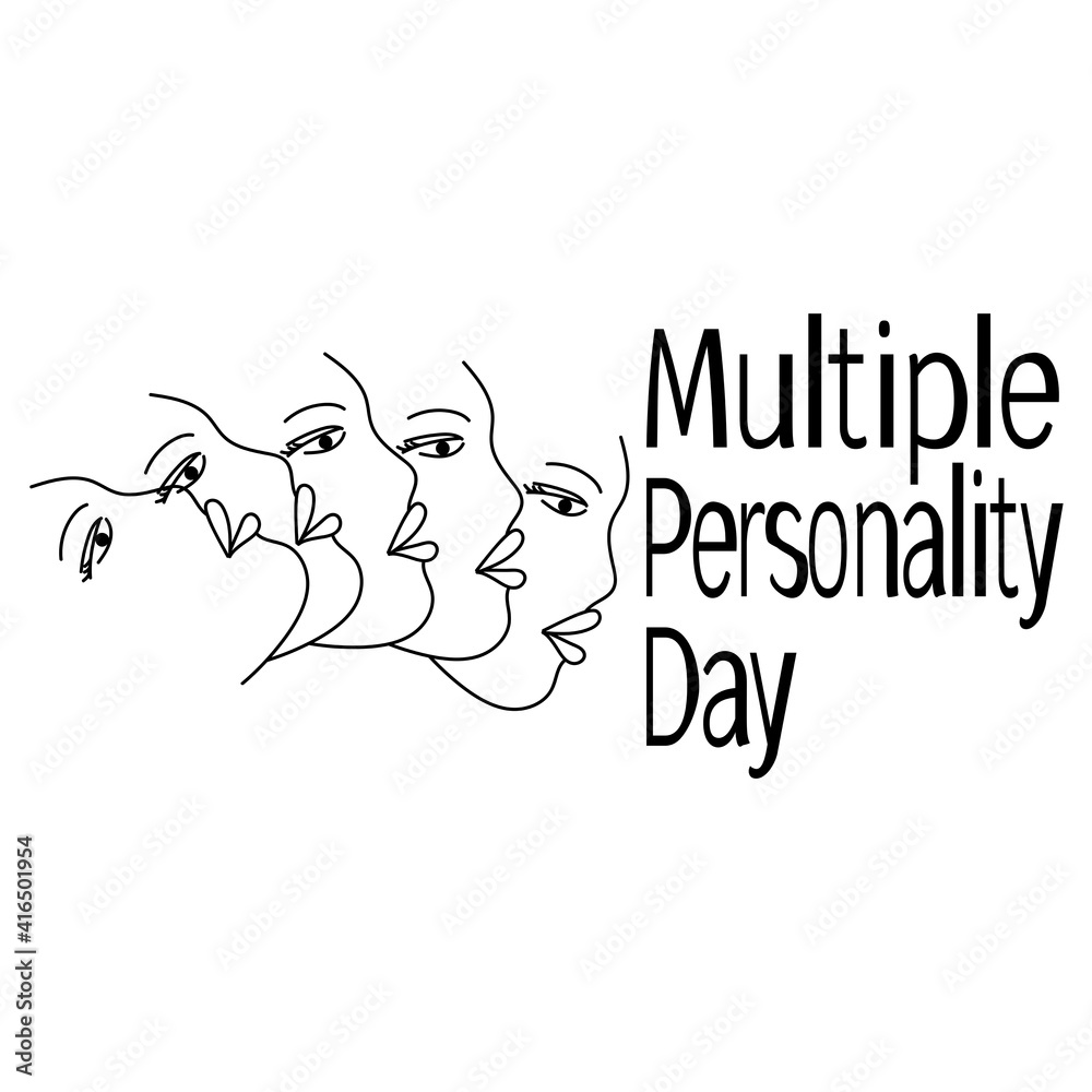 Multiple Personality Day, Profile contour of a human face in plural
