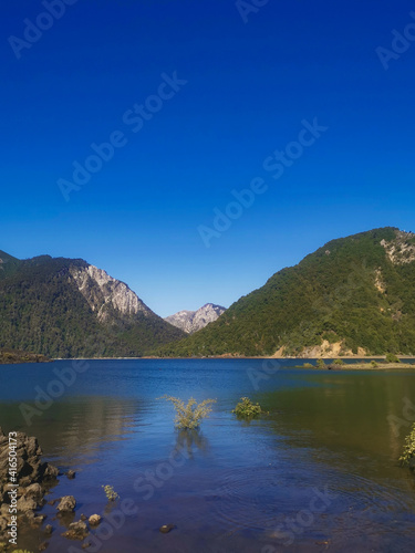 lake and mountains