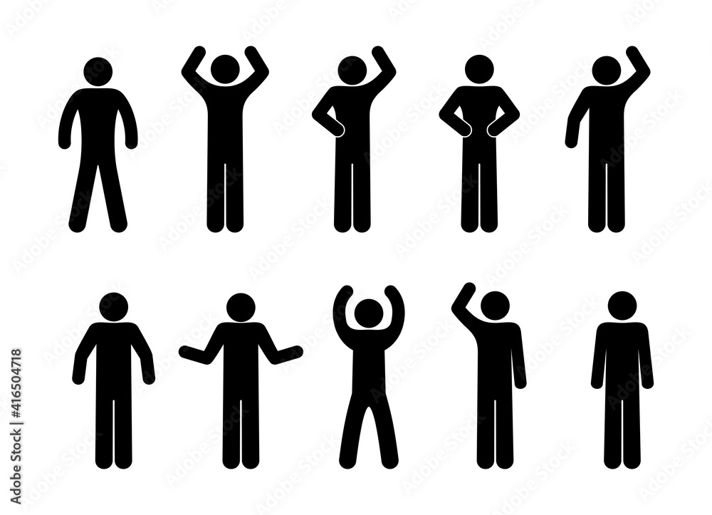 Stick Figure Stickman Icon Pictogram. Vector Simple Illustration Of Stickman  Icon Isolated On White Background. Man Human Stick Sign Stock Photo,  Picture and Royalty Free Image. Image 88242672.
