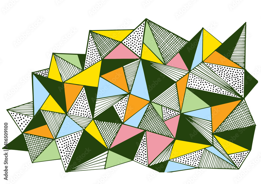 Obraz premium abstrakcja trójkąty