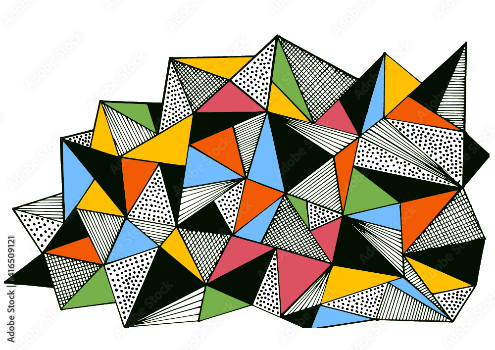 Naklejka premium abstrakcja trójkąty