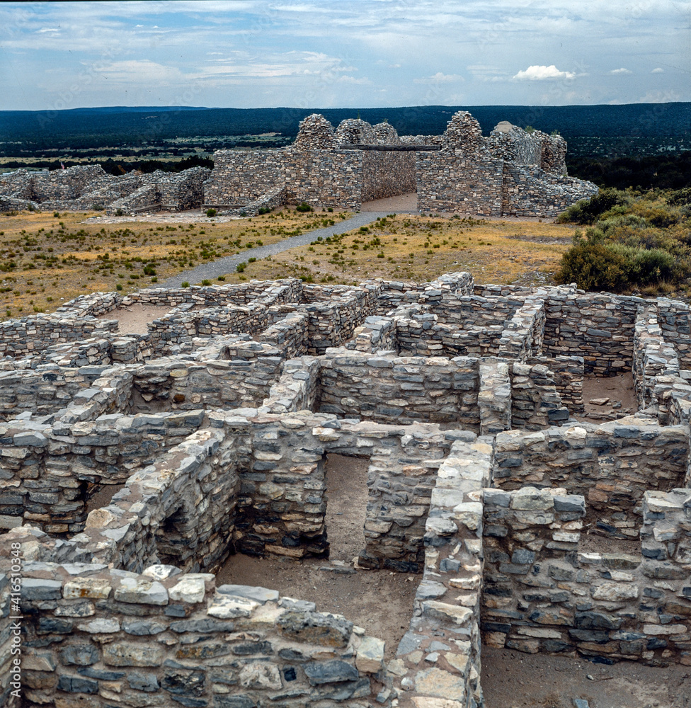 Ruins of indian pueblos. Salinas Pueblo Missions National Monument New Mexico USA.