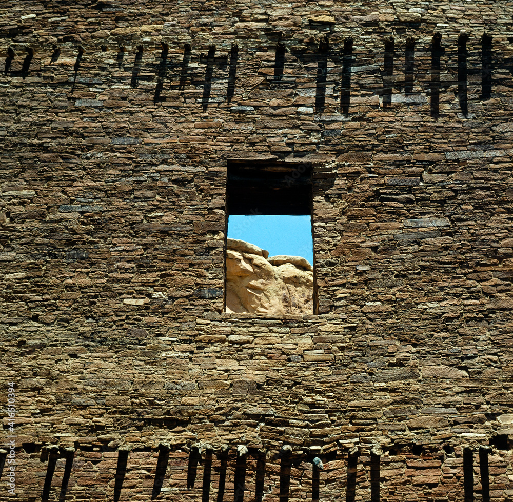 Chaco Culture National Historical Park. Ruins. Pueblos. New Mexico USA. Indian culture.