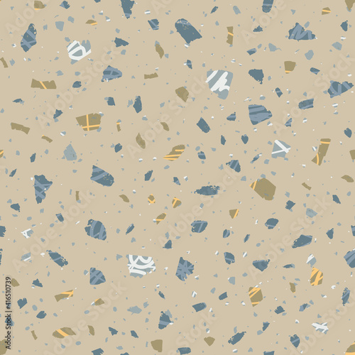Terrazzo seamless pattern. Earthy classic flooring © Begin Again