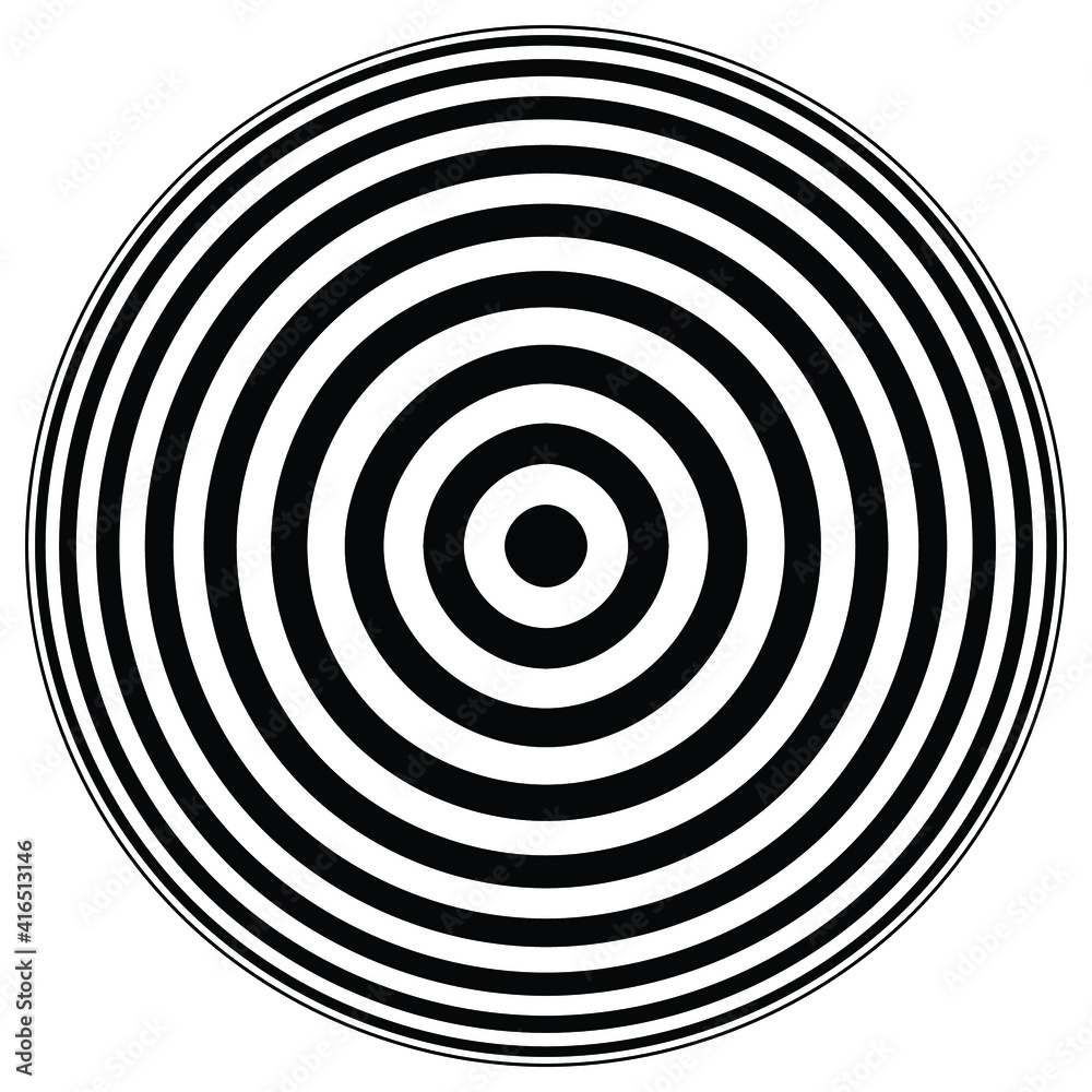 Op art, Optical Art, Abstract vector black and white background . ball ...