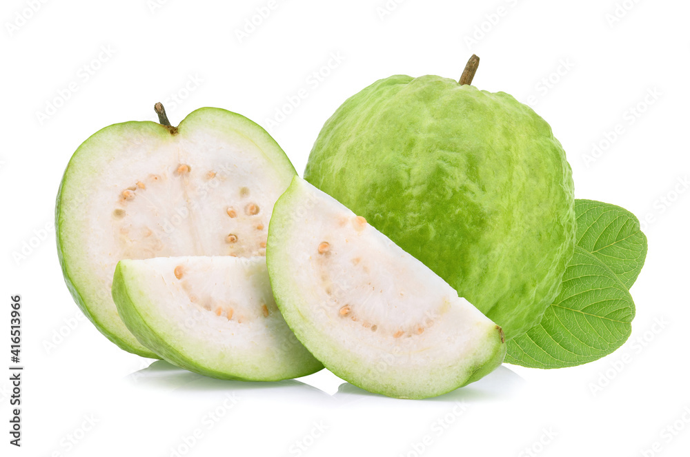 Guava fruit isolated on white background. Guava fruit isolated on white background.