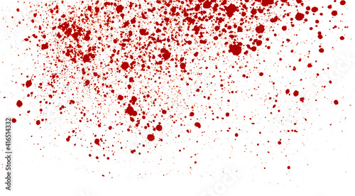 Blood splashed isolated on white background