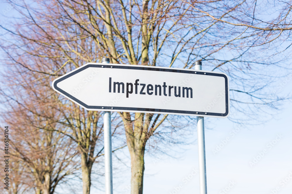 Schild Impfzentrum