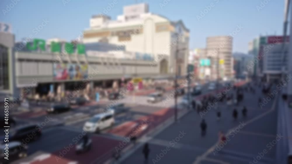 モザイク:東京都新宿区の新宿駅周辺の都市景観 モザイク:東京都新宿区の新宿駅周辺の都市景観
