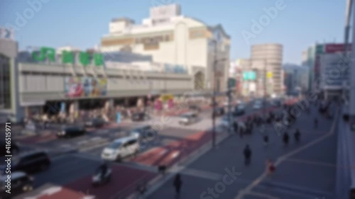 モザイク：東京都新宿区の新宿駅周辺の都市景観