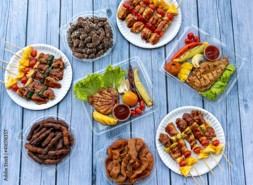 Barbecued Beef, Chicken and Pork Set Meals