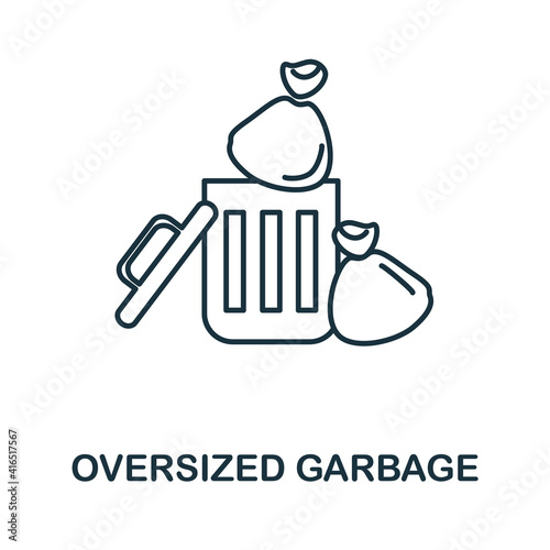 Oversized Garbage icon. Simple illustration from recycling collection. Creative Oversized Garbage icon for web design, templates, infographics and more