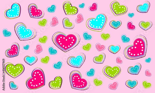 Fondo corazones 21 rosa.