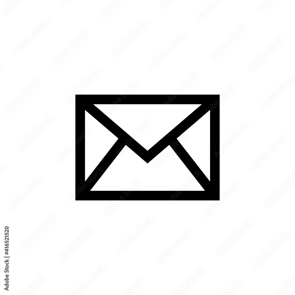 Message letter icon with line style and perfect pixel icon Message letter icon with line style and perfect pixel icon