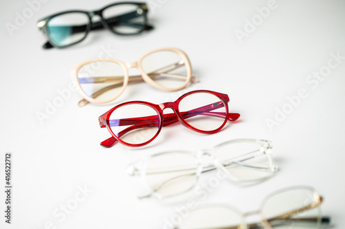 glasses in white background