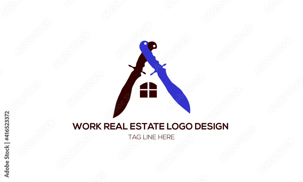 work real estate logo design. work real estate logo design.